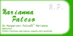 marianna palcso business card